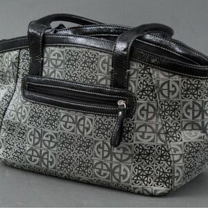 Giani Bernini Signature Stylish Black and Gray Shoulder Bag
